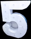 Números de 80 cm luminosos