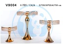 Juego de pedestal princesa 2 piedras de 3 piezas