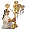 Candelabro de 5 semis esferas