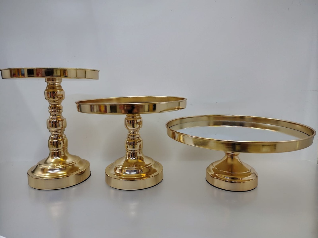 Juego de pedestal plano tres piezas