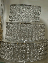 Juego de bandejas princesas 5 piedras plateado