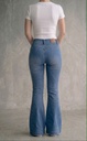 Jean Emi Cadera Campana 3 Botones para Mujer
