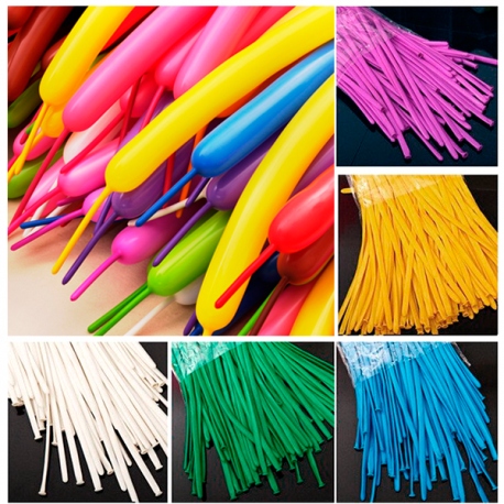 Bolsa de globos pencil latex 100 unid. variados