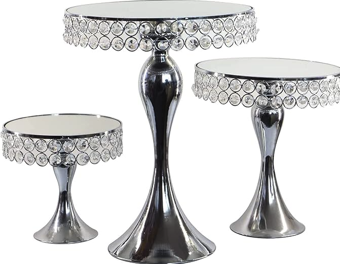 Juego de pedestal princesa 2 filas plateado