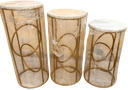 Juego de mesas aro 3 piezas para decoraciones