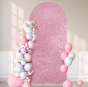 Funda tela lentejuela para puertas ovaladas para decoraciones unicolor