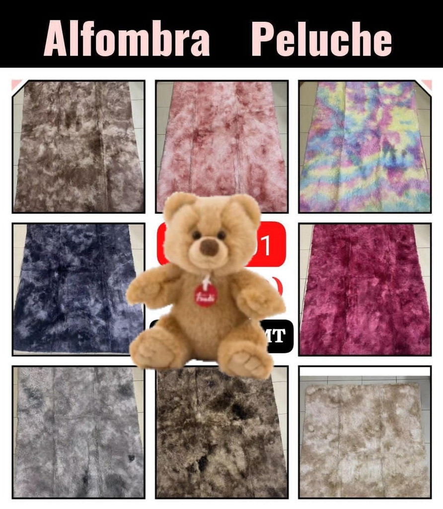 Alfombras de peluches nacionales 1.50x90 cm