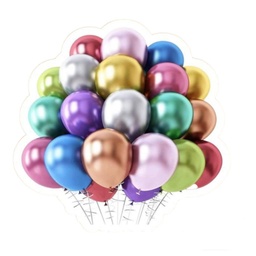 Bolsa de Globos 50 unid. Cromados Nº 12