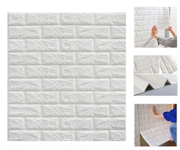 Papel Tapiz Blanco 3D Pegatinas De Pared Autoadhesivo 70 X 70 cm