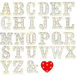 Letras Luminosas blancas con focos para nombres